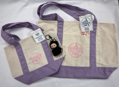 Trader Joe's Pastel Tote Bag Lavender With Mini Tote Spring 2026 