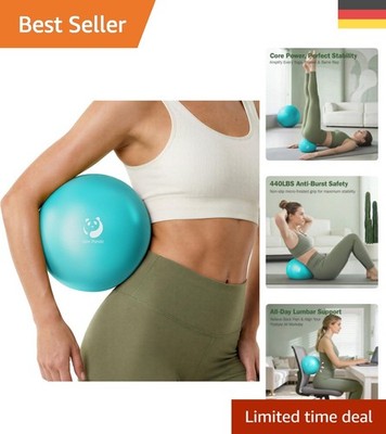 Aufblasbarer Pilates Ball 23cm - Hochwertiger Yoga Ball für Balance Training