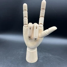 Wooden Right Hand Model With Portable Fingers And Movable Wrist