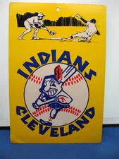 1974 Fleer Big Signs MLB Poster Cleveland Indians cardboard 8x11.5" Vintage