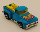 Vintage 1973 Hot Wheels Blue '56 Ford Pickup Truck With Motorcycles 1:64 Diecast
