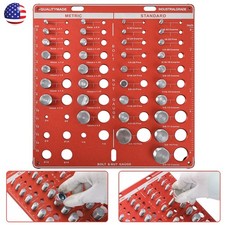 Nut and Bolt Thread Checker 34 Thread Identifier Gauge Inch & Metric Screw US