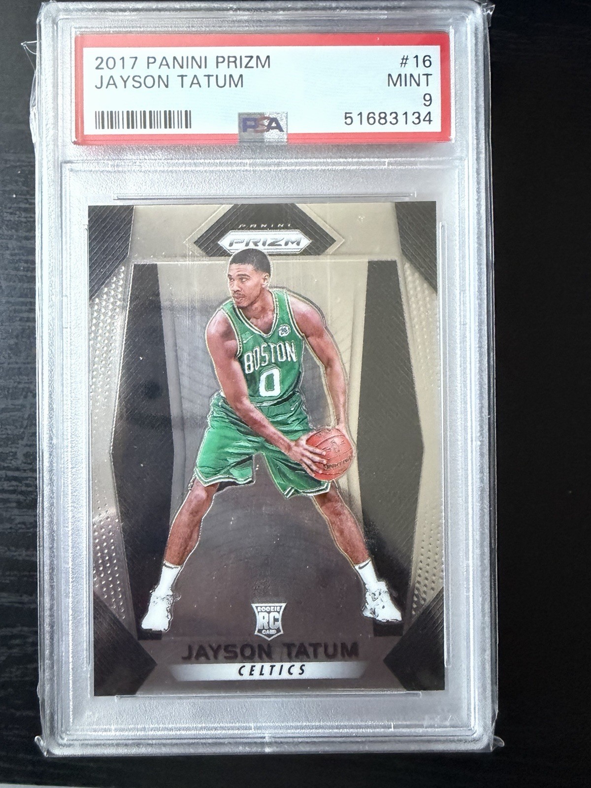 2017-18 Panini Prizm Jayson Tatum Celtics #16 Base Set Rookie PSA 9 RC