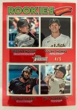 2026 Topps Chrome Heritage - Rookie Outfielders #379 - Red Refractor (SN)/5 (RC)