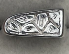 Vintage 925 Sterling Silver Ring Size i Patterned Unusual Shape Abstract Modern