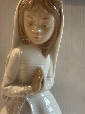 LLADRO NAO Porcelain First Communion Girl Figurine Gift Praying w