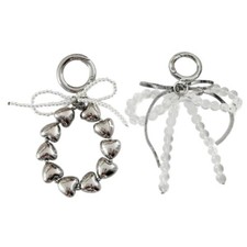 Unique Bow Keychain Stylish Handmade Bag Pendant Alloy Heart Keyring Accessory