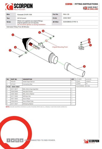 Serket de escape Scorpion cónico sin corpión acero inoxidable Kawasaki Ninja ZX6R 2021-2024 - Imagen 5 de 6