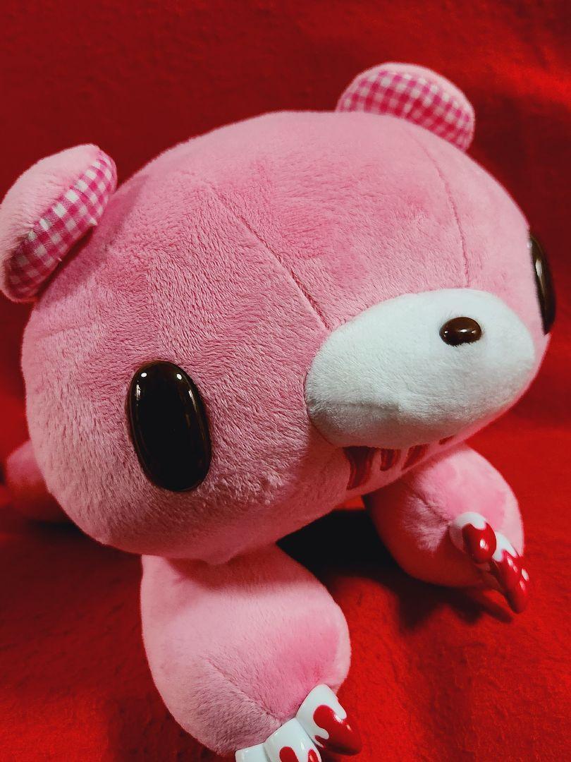 Chax GP Gloomy Bear Lying down BIG Plush 45cm Pink CGP-547 Gingham