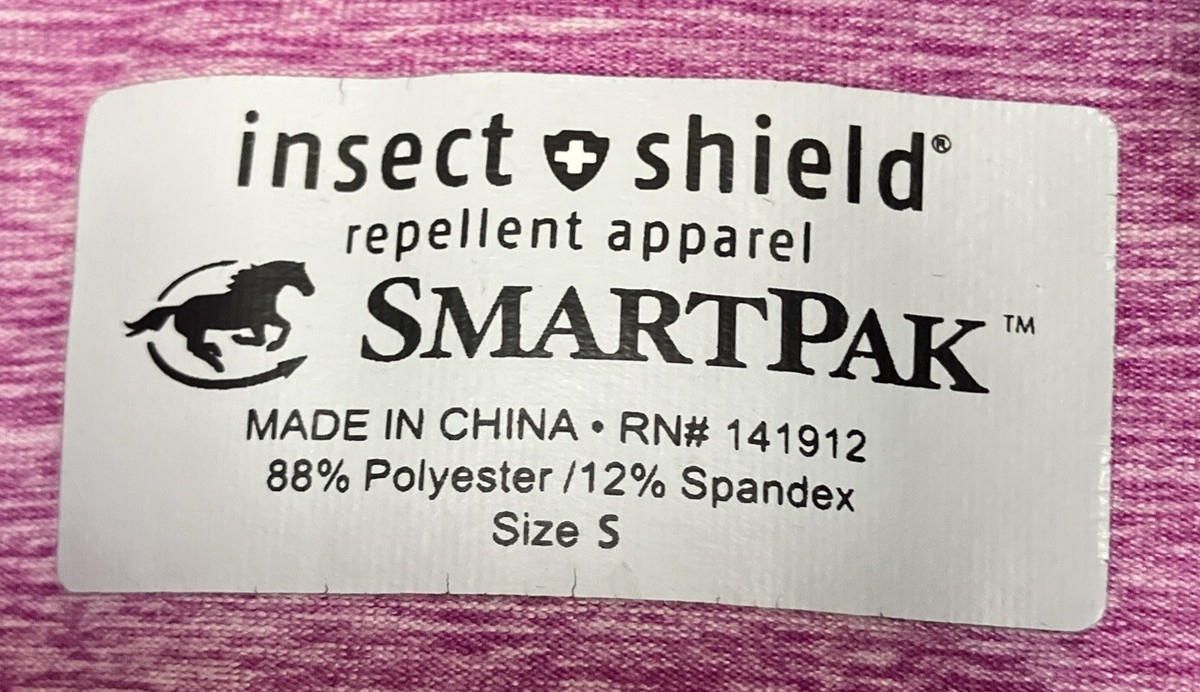 Chemise D'Équitation SmartPak Insect Shield – Taille XS – Gris Bruyère/Noir