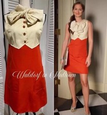 MARC JACOBS BOW DRESS 4 Alessandra Runway Vest Mini A Line Small S