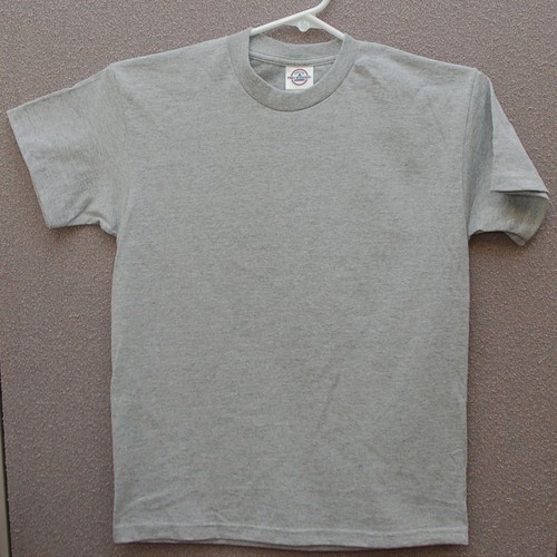 NEW Delta Apparel Blank GRAY Pro Weight Youth Short T-SHIRT Boys or Girls S/M/L - Picture 4 of 9