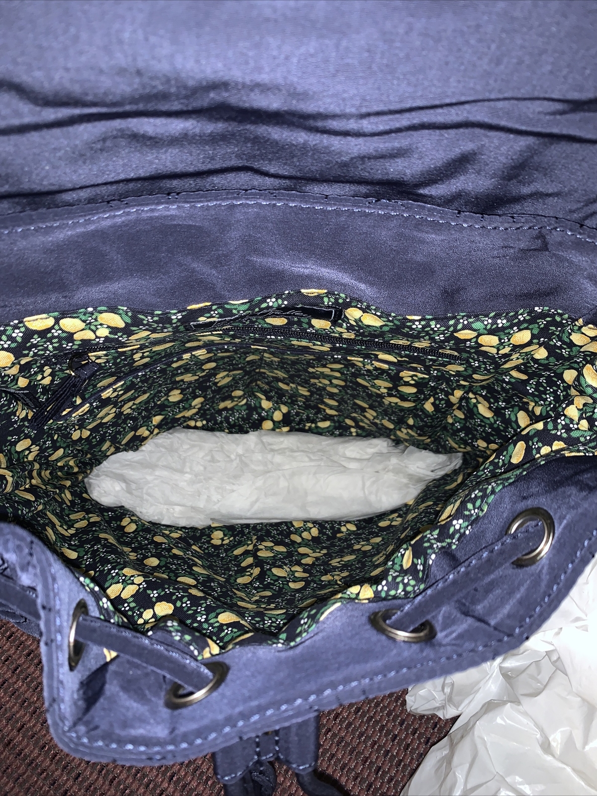 NWT - VERA BRADLEY Classic Metal Clasp Backpack CLASSIC NAVY Gorgeous And Rare!!