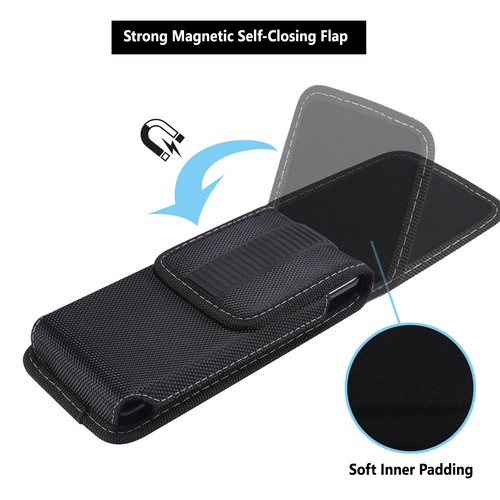 Heavy Duty Nylon Belt Holster For Sony Xperia 10,10 III,5 II ,5 IIIWith Clip - Picture 3 of 8