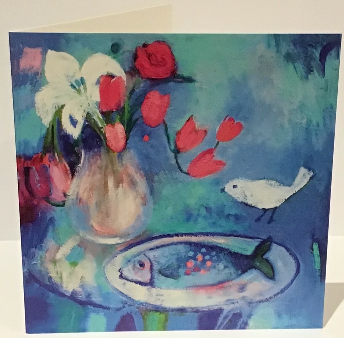 Pink Tulips Birthday Greeting Card Jane Faires Art