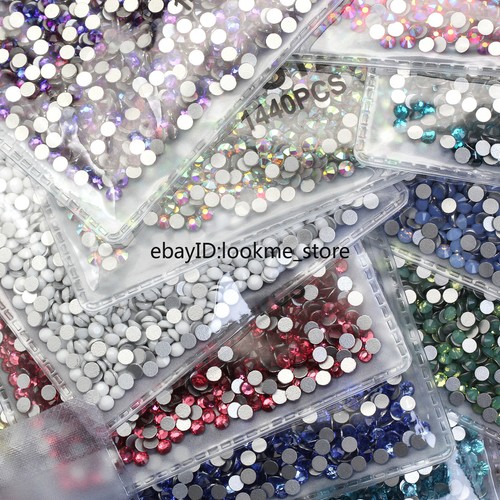 1440pcs 3mm ss12 Crystal Glass Flatback Rhinestones Gems Nail Art Crafts Beads - Picture 22 of 81