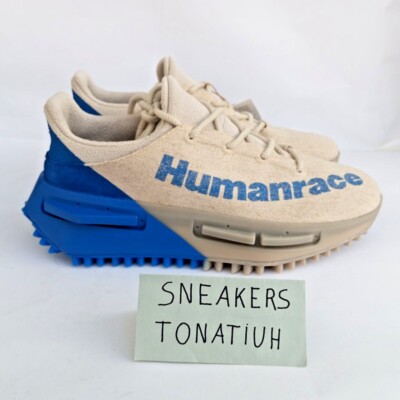 $230 Men's Adidas Human Race Pharrell NMD S1 MAHBS ''Oatmeal'' Blue HP2641 NEW