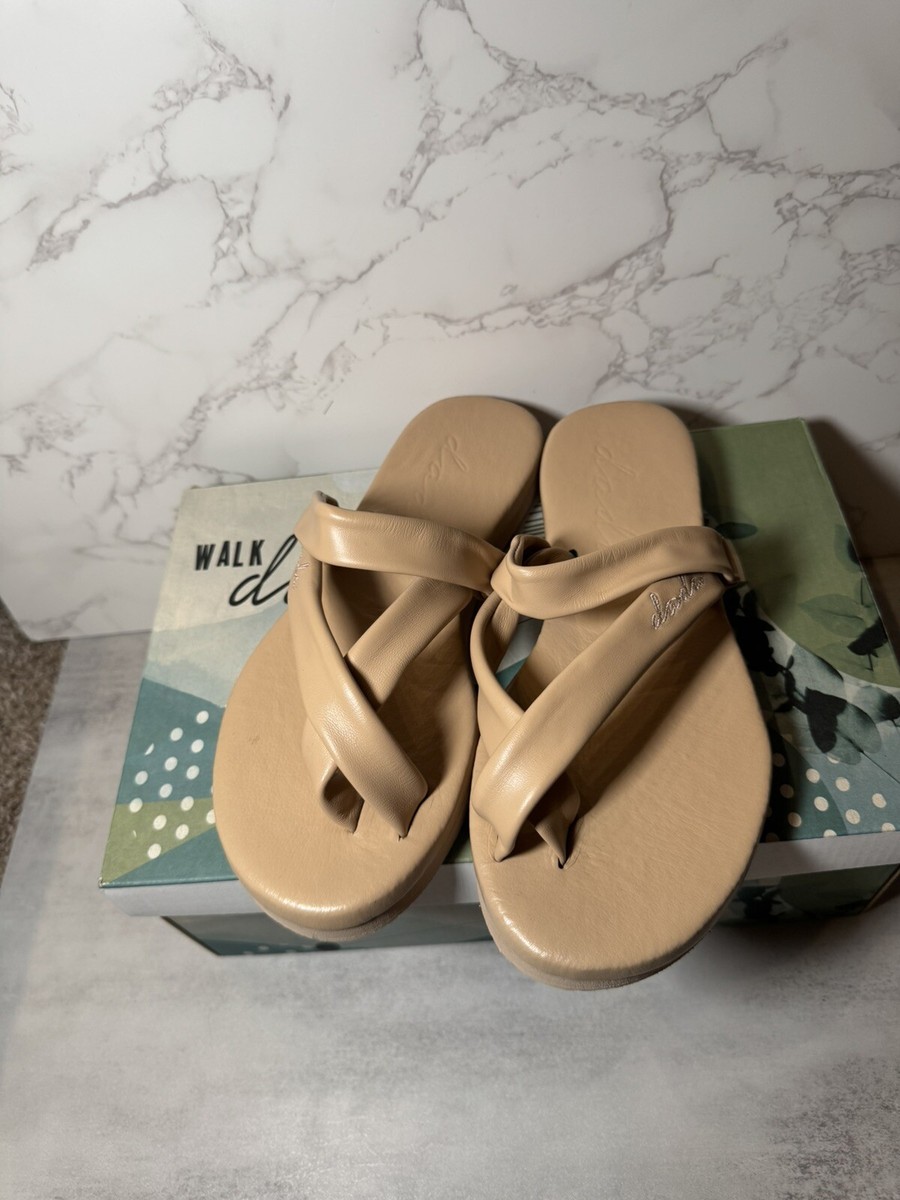 Walk with Dada Leather Cross-Toe Strap Slip On Slide Sandals
