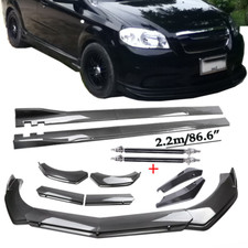For Chevrolet Aveo Carbon Fiber Front Bumper Rear Lip Spoiler Side Skirt