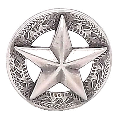 1-1/4'' Star Antique Silver Screw Back Concho 11373-41 by Stecksstore