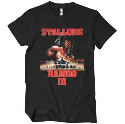 John Rambo Movie Poster Part III 1988 Sylvester Stallone Männer Men T-Shirt