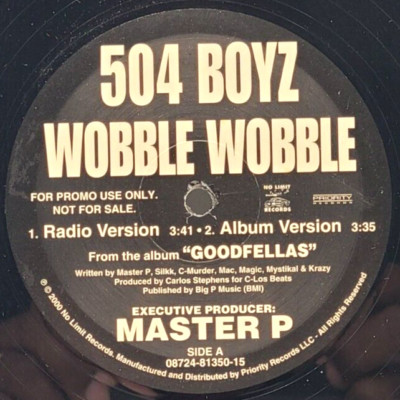 504 BOYZ - WOBBLE WOBBLE - HIP HOP LP SINGLE PROMO NO LIMIT RECORDS
