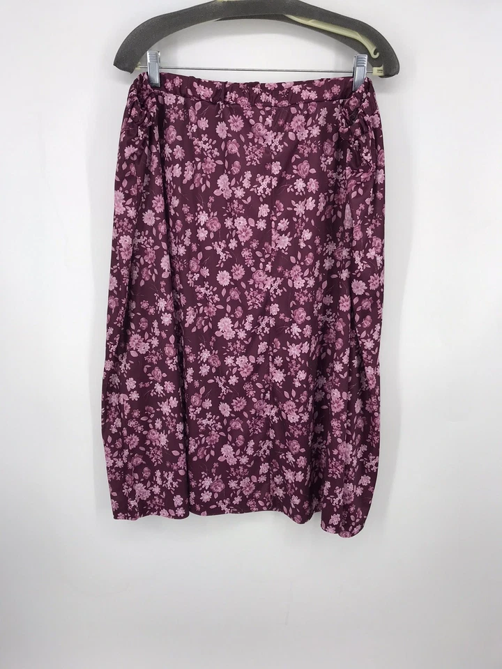 Falda y Blazer Top Anthony Richards Vintage Estampado Floral Púrpura Talla 26W Usado en Excelente Condición Foto 4 de 4