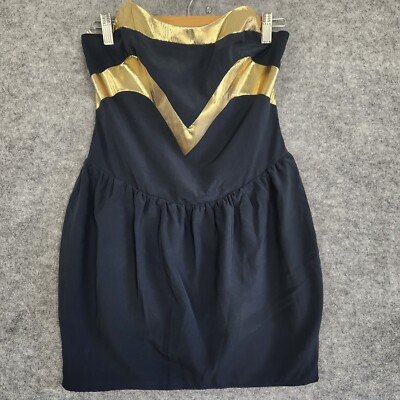 Sass & Bide Dress Womens Size US 4 Au 8 Mini Strapless Navy Gold Event Party | eBay Sass & Bide Dress Womens Size US 4 Au 8 Mini Strapless Navy Gold Event Party | eBay