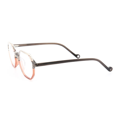 47mm Men Women Vintage Polygon Eyeglass Frames Full Rim Spectacles Glasses Retro - Foto 10 di 19