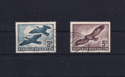 AUSTRIA. Dos valores importantes de la serie de aves