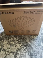 Chillsun Queen Air Mattress w/ double Chamber Inflate Panel Control 80X60X16