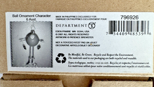 Dept 56 - PATIENCE BREWSTER - Ball Ornament Characters - Complete Set of 6 - Picture 11 of 12