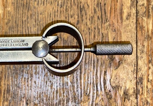 VINTAGE RARE MOORE & WRIGHT 7 ” SPRING DIVIDERS PRE WAR HEAVY VERSION OLD TOOLS - Picture 3 of 11