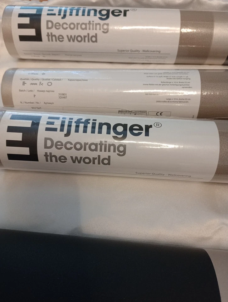 Lote de 4 rollos de papel tapiz Eijffinger 310851 elegante aspecto de cuero moderno Foto 2 de 4
