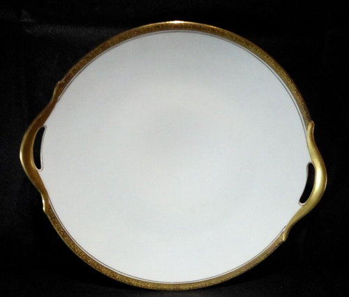service a desserts 11 pièces porcelaine de limoges Poral blanc et or année 50 - Imagen 8 de 10