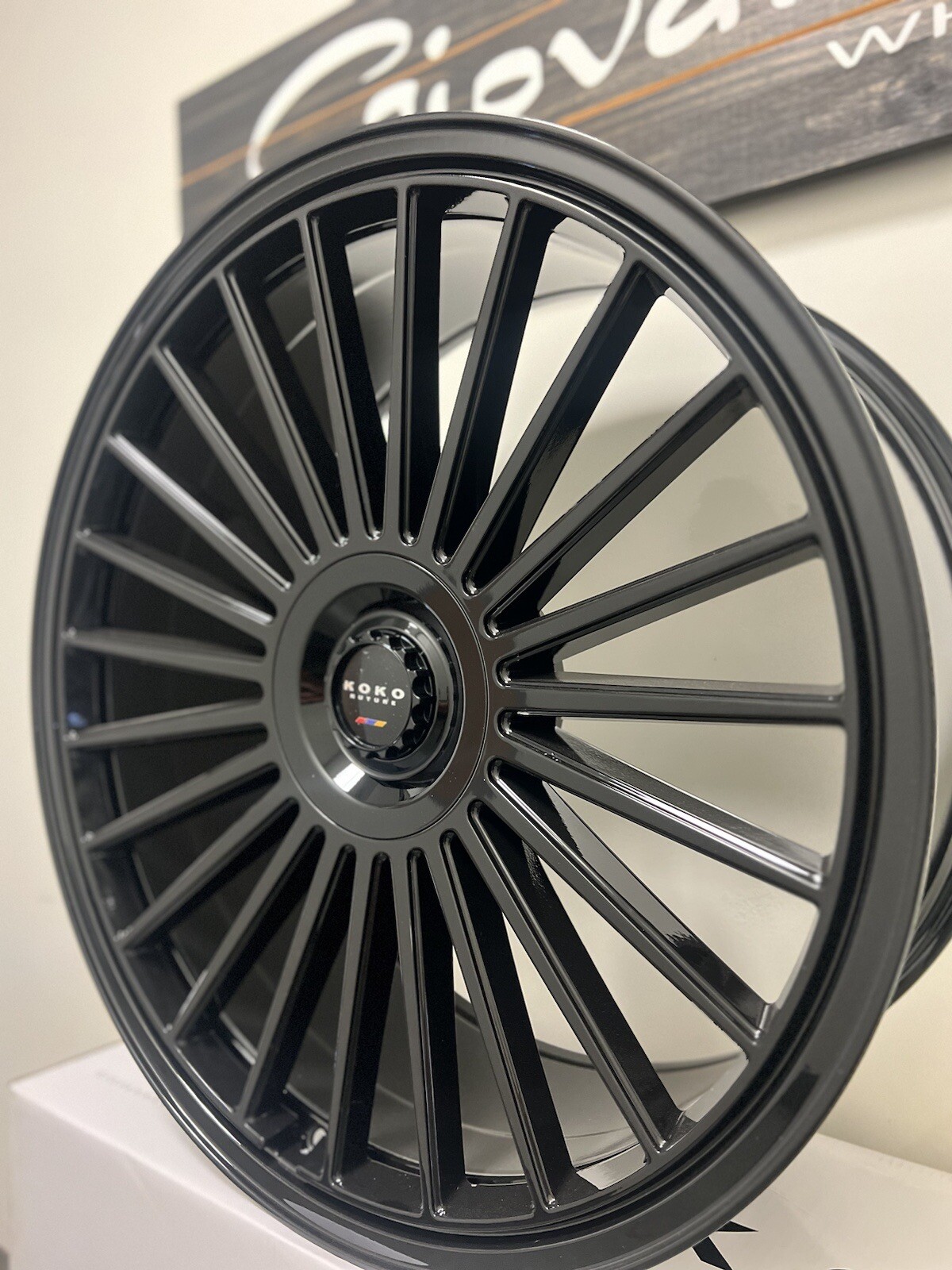 (4) 24X10 KOKO KUTURE PARLATO GLOSS BLACK(5X120) ROLLS ROYCE BMW X5 CAMARO LS460