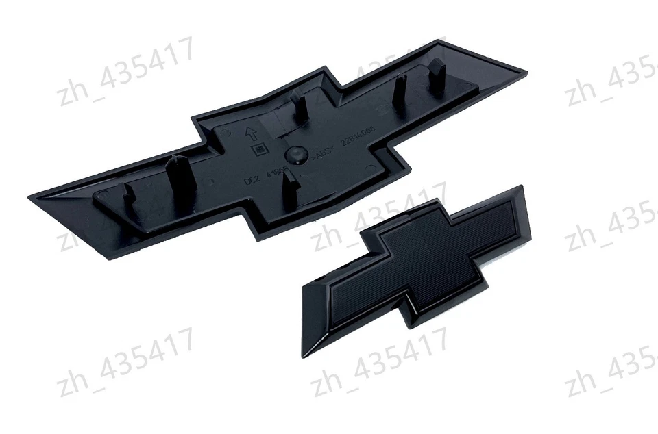 2pcs Gloss Black Fit 2015-2020 Chevrolet Tahoe Suburban Front Rear Bowtie Emblem - Image 4 of 4