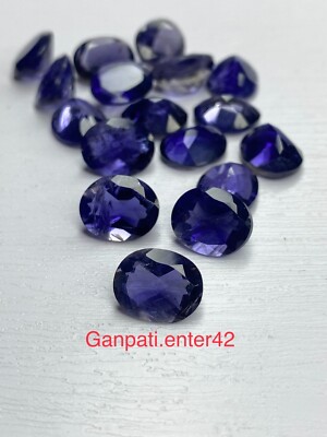 Großhandel Menge Natürlich Iolite Facettiert Oval Schliff 11x9 MM 6 Stück Lose