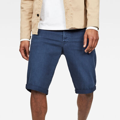 G-STAR RAW Herren 3301 Imperial Blue 5-Pocket Denim Kurzhose Größe: 29