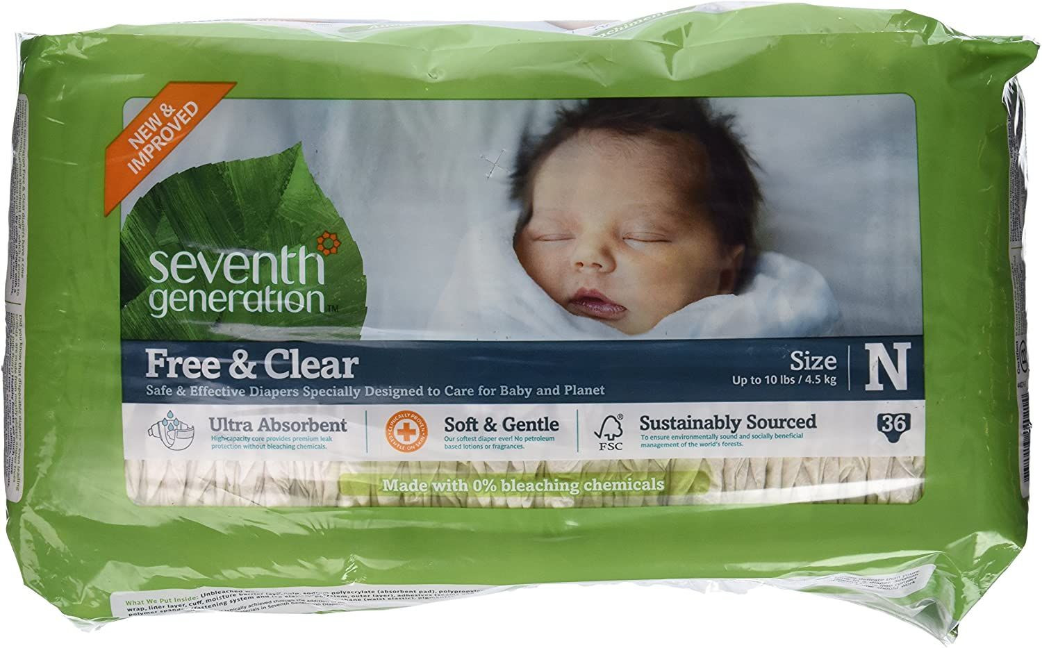 Seventh Generation Newborn Up To 10lb 
