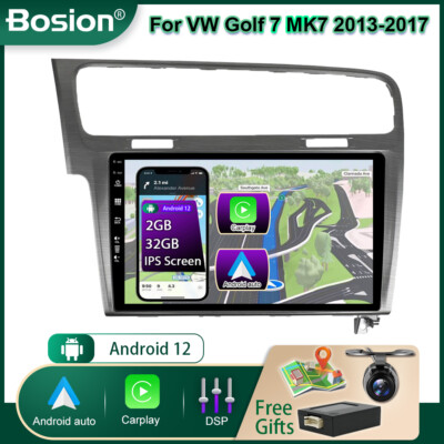 Android 14 Car Stereo Auto Radio CarPlay GPS Navi For VW Golf 7 MK7 2013-2017