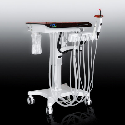 Dental Adjustable Mobile Cart Treatment Unit +Curing Light+Scaler GU-P302S 4H US