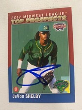 Javon Shelby 2017 Signed Top Prospects Card Team Card