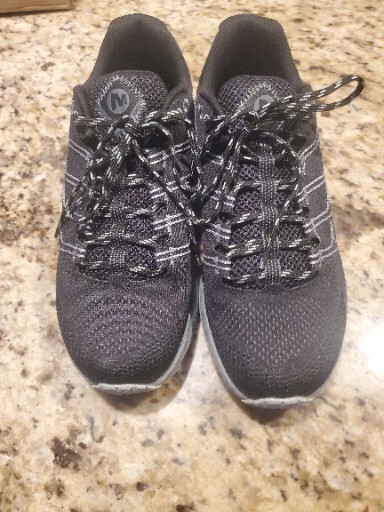 Scarpe da trekking Merrell Moab Flight nere Vibram Trail Running da uomo taglia 8 NUOVE