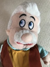 RETIRED The Disney Store Mini Bean Bag Geppetto 8" Bean Bag Beanie Plush Toy NWT