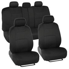Car Seat Covers For Honda Civic Sedan Coupe 2 Tone Color Black W Split Bench