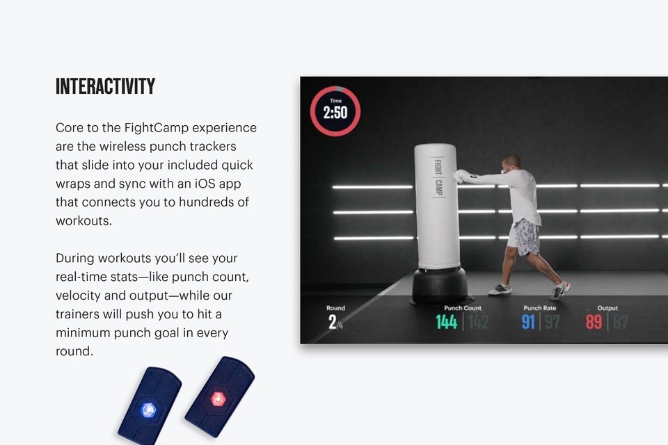 Fight Camp 16 oz Boxing Gloves w/ Trackers, Quick Wraps (Lg) & Glove