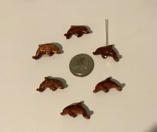 Hand Carved Sparkly Goldstone Dolphin Beads You Are buying Two Beads