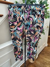 Terra  Sky Women Multicolor Floral Cotton Mid Rise Comfort Waist Skinny Pant 3X