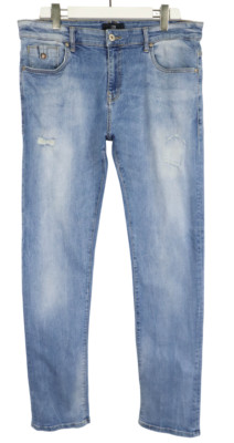 LTB Joshua Low Rise Slim Jeans Men's W36/L34 Distressed Blue Faded Zip Fly